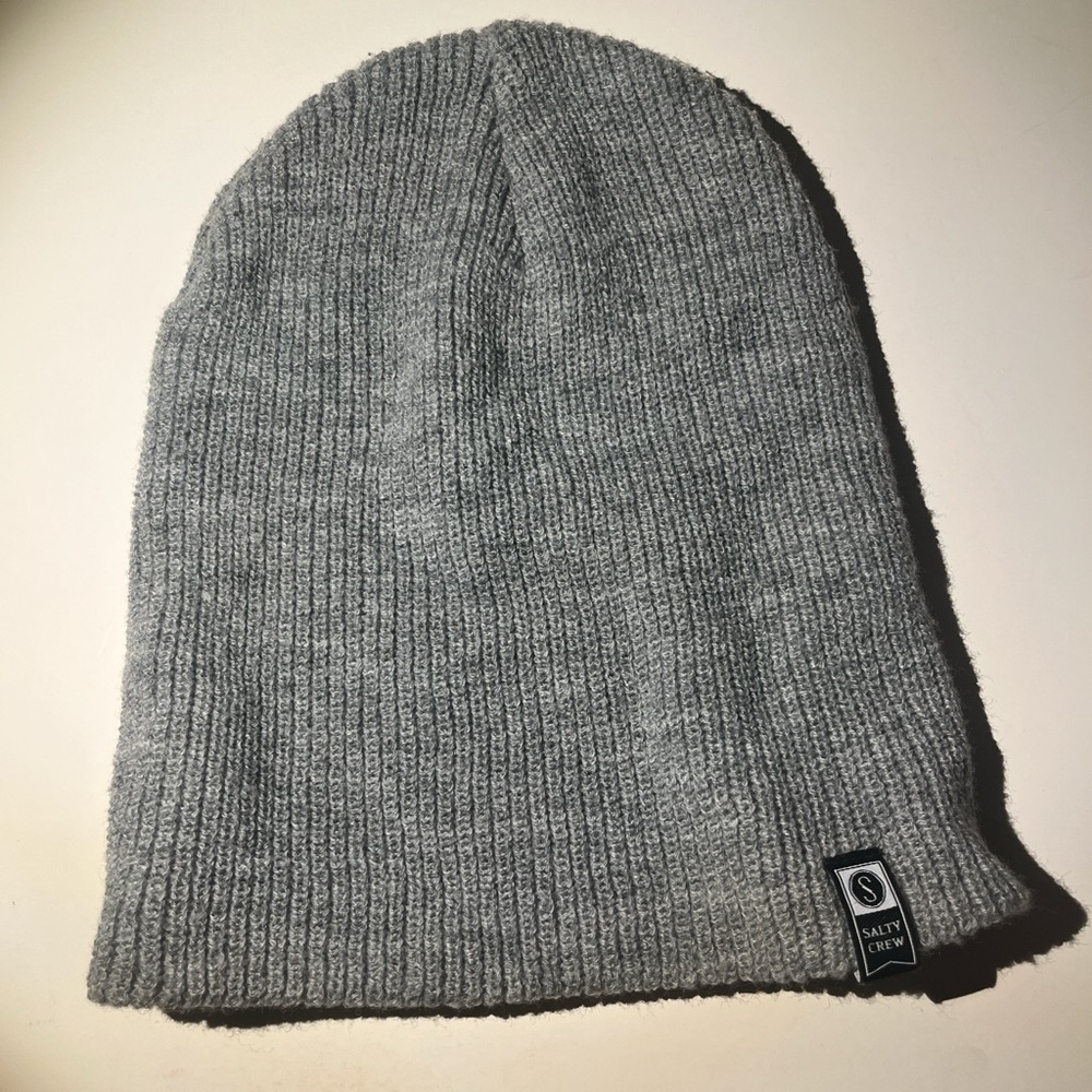 Salty Crew Light Gray Knit Beanie